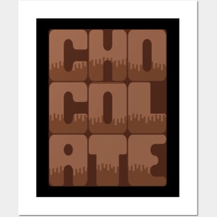 Chocolate Bar Lettering Posters and Art